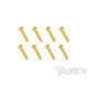 2.5mmx10mm Gold Steel Button Head Screws (8pcs) - T-WORKS - GSS-2510B