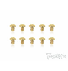 3mmx4mm Gold Button Head Screws (10pcs) - T-WORKS - GSS-304B