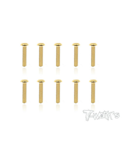 Vis Acier Traitées GOLD BHC 3x14mm (10) - T-WORKS - GSS-314B