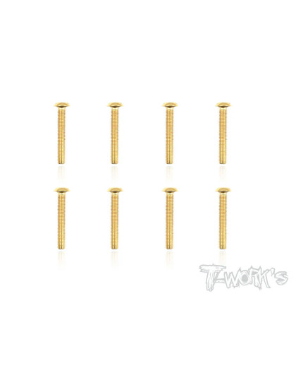 Vis Acier Traitées GOLD BHC 3x18mm (8) - T-WORKS - GSS-318B