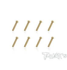 3mmx16mm Gold Steel UFO Screws (8pcs) - T-WORKS - GSS-316U