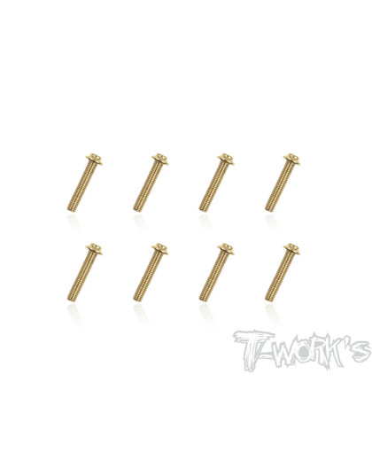 Vis Acier Traitées GOLD Tête UFO 3x16mm (10) - T-WORKS - GSS-316U