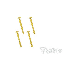 3mmx35mm Gold Button Head Screws (4pcs) - T-WORKS - GSS-335B