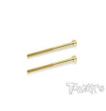 3mmx40mm Gold Steel Hex. CHC Screws (2pcs) - T-WORKS - GSS-340hh