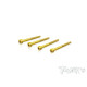 3mmx35mm Gold Steel Hex. CHC Screws (4pcs) - T-WORKS - GSS-335HH