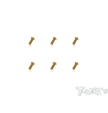 Vis Acier Traitées GOLD Tête UFO 4x14mm (6) - T-WORKS - GSS-414U