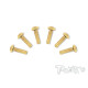 4mmx14mm Gold Button Head Screws (6pcs) - T-WORKS - GSS-414B