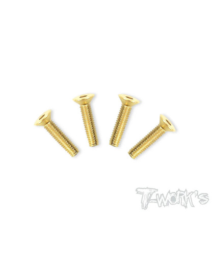 Vis Acier Traitées GOLD FHC 4x18mm (4) - T-WORKS - GSS-418C