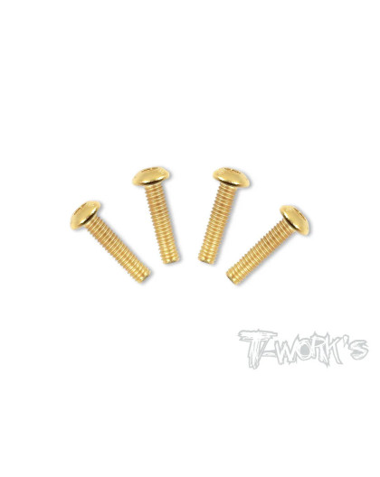 Vis Acier Traitées GOLD BHC 4x18mm (4) - T-WORKS - GSS-418B