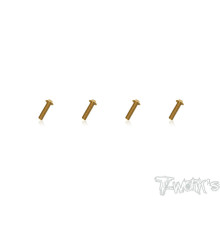 4mmx20mm Gold Steel UFO Screws (4pcs) - T-WORKS - GSS-420U