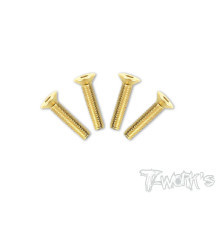 Screws GOLD FHC 4x20mm (4) - T-WORKS - GSS-420C