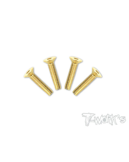 Screws GOLD FHC 4x20mm (4) - T-WORKS - GSS-420C