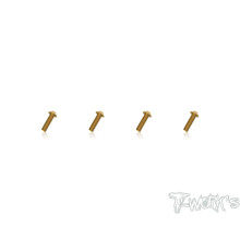 4mmx18mm Gold Steel UFO Screws (4pcs) - T-WORKS - GSS-418U