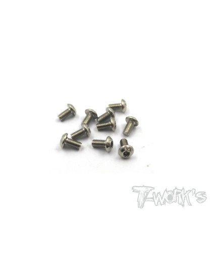 3mmx6mm Nickel Button Head Screw (10pcs) - T-WORKS - NSS-306B