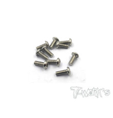 3mmx8mm Nickel Button Head Screw (10pcs) - T-WORKS - NSS-308B