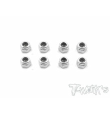 Nickel M3 Lock Nuts (8pcs.) - T-WORKS - NSS-3LN