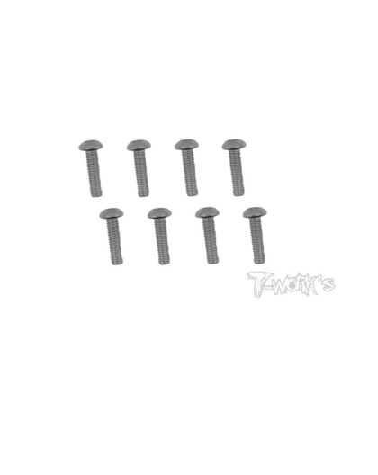 4mmx12mm Nickel Button Head Screw (8pcs) - T-WORKS - NSS-412B