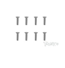 Screws NICKEL FHC 4x12mm (8) - T-WORKS - NSS-412C