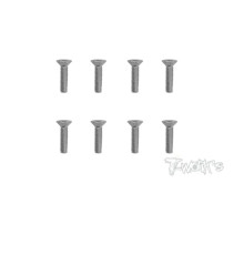 Screws NICKEL FHC 4x16mm (8) - T-WORKS - NSS-416C