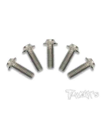 3mm x 10mm 64 Titanium Hex. UFO Screw 10pcs. - T-WORKS - TSS-310U-5