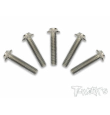 3mm x 14mm 64 Titanium Hex. UFO Screw 10pcs. - T-WORKS - TSS-314U-5