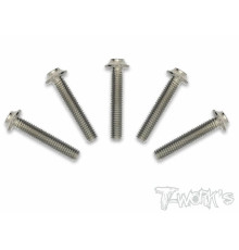 3mm x 16mm 64 Titanium Hex. UFO Screw 5pcs. - T-WORKS - TSS-316U-5