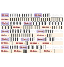 Titanium Screw set UFO Xray XB8E'24 (149pcs) - T-WORKS - TSSU-XB8E'24