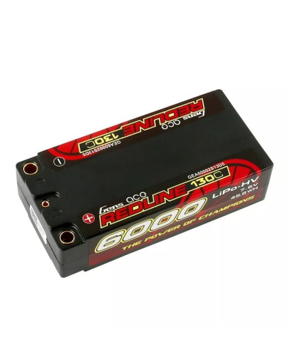 Lipo 2S 6000mah 7.6V HV 130C Shorty PK5 - GENS ACE - GA60002S13D5