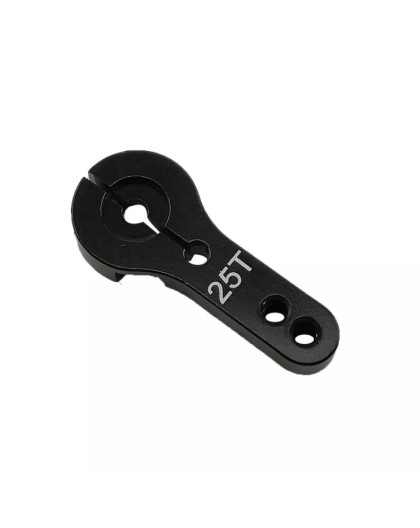 Palonnier de direction noir 25T (24mm) - RC PARTS - RC15201-BLK