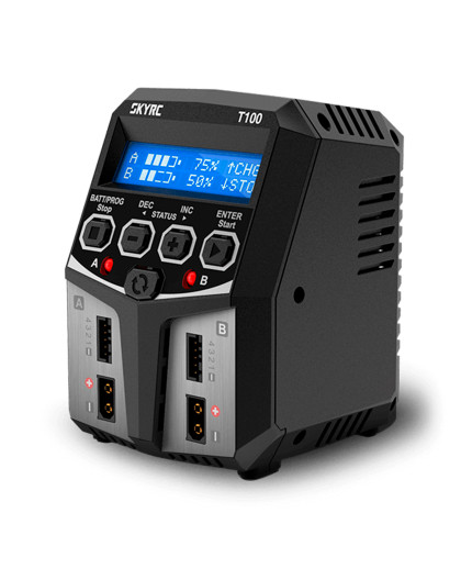 Chargeur Duo T100 AC/DC 5A 2x50W - SKYRC - SK100162