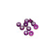 3mm. ALU. NYLON NUT W/FLANGED PURPLE (10pcs) - UR1503-P - ULTIMATE