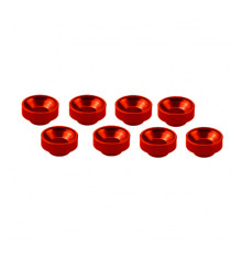 Rondelles de servos M3 - Rouge (8pcs) - ULTIMATE - UR1507-R