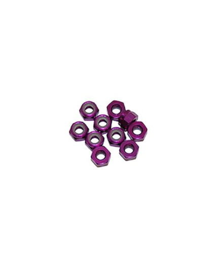 Ecrous 4mm Violet (x10) - ULTIMATE - UR1512-P