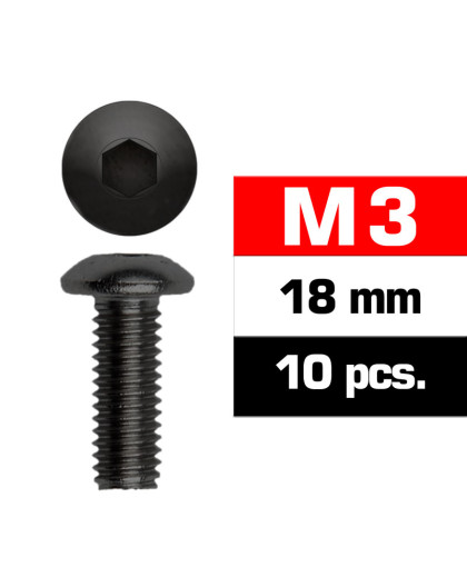 M3x18mm BUTTON HEAD SCREWS (10 pcs) - UR162318 - ULTIMATE