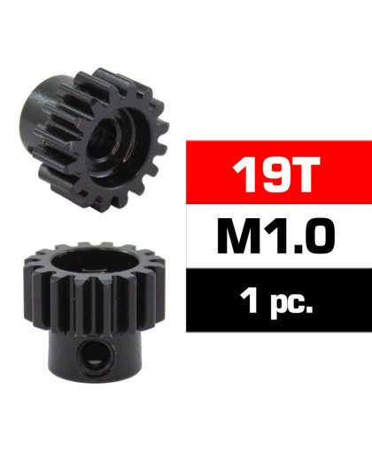 HSS STEEL M1.0 PINION GEAR 19T W/5.0mm BORE - ULTIMATE - UR4310-19