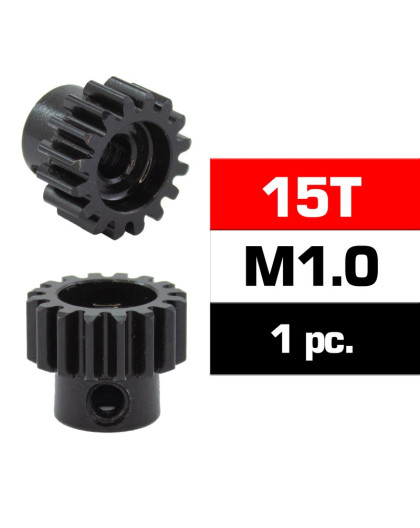 HSS STEEL M1.0 PINION GEAR 15T W/5.0mm BORE - ULTIMATE - UR4310-15