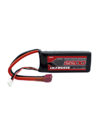 Lipo 7.4v. 2200mAh 20C SOFT CASE MINI PACK T-DEAN - ULTIMATE - UR4428