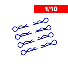 Clips carrosserie 1/10 bleu (x8) - ULTIMATE - UR6411-A