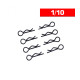 Body Clips 1/10 Black (x8) - UR6411-N - ULTIMATE