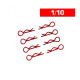 Body Clips 1/10 Red (x8) - UR6411-R - ULTIMATE 