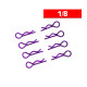 Clips carrosserie 1/8 violet (x8) - ULTIMATE - UR6412-P