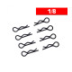 Body Clips 1/8 Black (x8) - UR6412-N - ULTIMATE 