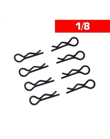 Body Clips 1/8 Black (x8) - UR6412-N - ULTIMATE 