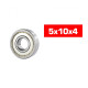 "5x10x4mm SELECT ""HS"" METAL SHIELDED CLUTCH BEARING SET (2pcs.) - U