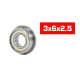 "3x6x2.5mm FLANGED ""HS"" METAL SHIELDED BEARING SET (10pcs) - UR780