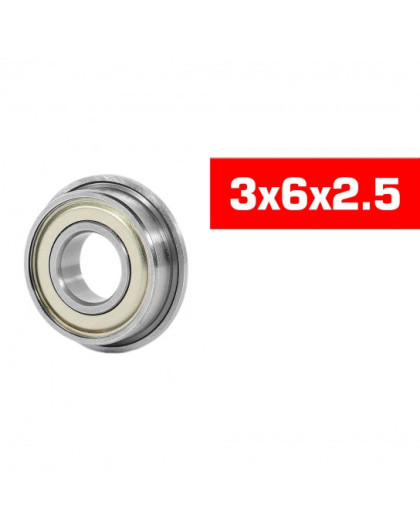 "3x6x2.5mm FLANGED ""HS"" METAL SHIELDED BEARING SET (10pcs) - UR780