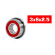 "3x6x2.5mm FLANGED ""HS"" RUBBER SEALED BEARING SET (10pcs) - UR7809