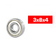 "3x8x4mm ""HS"" METAL SHIELDED BEARING SET (10pcs) - UR7812 - ULTIMAT