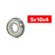 "5x10x4mm FLANGED ""HS"" METAL SHIELDED BEARING SET (10pcs) - UR7832 