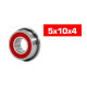 "5x10x4mm FLANGED ""HS"" RUBBER SEALED BEARING SET (10pcs) - UR7833 -